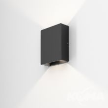 Ledpoint square kinkiet zewnętrzny IP65 6W 2700K góra/dół czarny